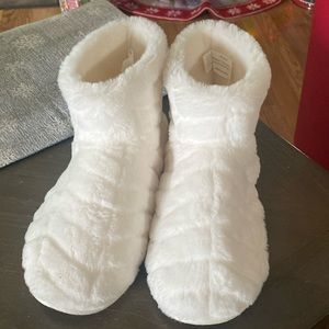 Muk Luks Chevron Fur Bootie Slippers (Women's)